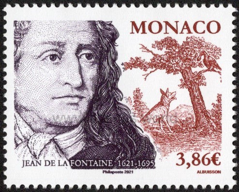 Monaco. 2021 Jean de La Fontaine. Poet. MNH
