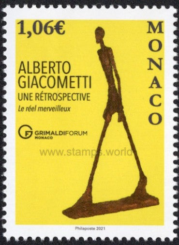 Monaco. 2021 Alberto Giacometti Exhibition. MNH
