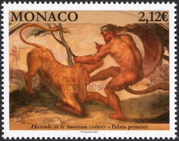 Monaco. 2021 Hercules and the Cretan Bull. MNH