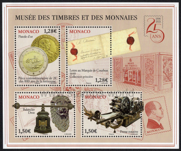 Monaco. 2021 Monaco Museum of Stamps and Coins. MNH