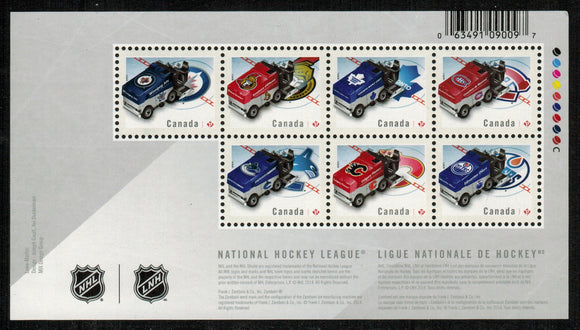 Canada. 2014 NHL Teams Zamboni. Souvenir sheet. MNH