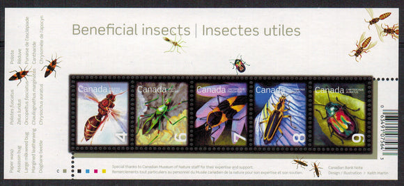 Canada. 2010 Beneficial Insects. Souvenir Sheet. MNH