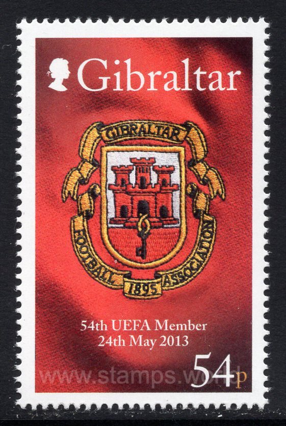 Gibraltar. 2013 54th Member of UEFA. MNH