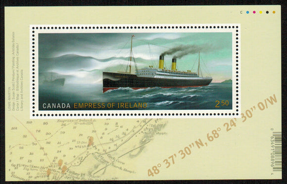 Canada. 2014 Empress of Ireland MNH