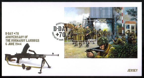 Jersey. 2014 The 70th Anniversary of D-Day FDC