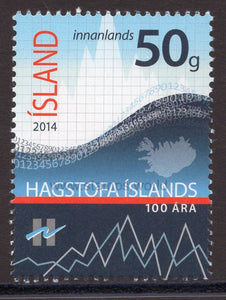 Iceland. 2014 100th Anniversary of Statistics Iceland. MNH
