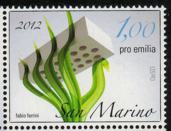 San Marino. 2012 The Emilian areas struck by Earthquake MNH