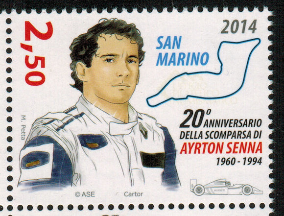 San Marino. 2014 Ayrton Senna MNH
