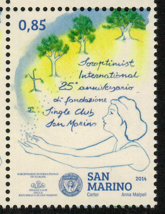 San Marino. 2014 Soroptimist International Single Club MNH