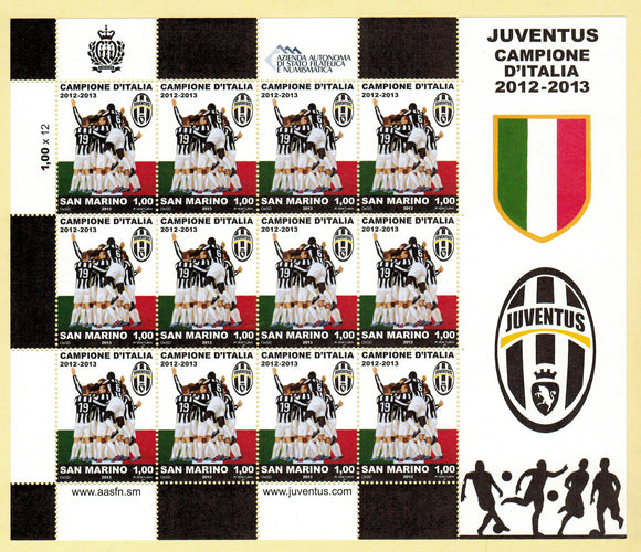 San Marino. 2013 Juventus Italian Champion 2012-2013 MNH
