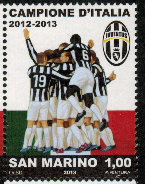 San Marino. 2013 Juventus Italian Champion 2012-2013 MNH