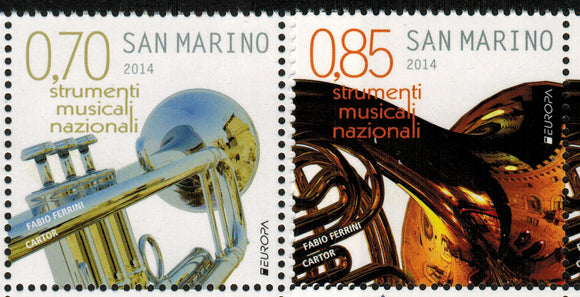 San Marino. 2014 Europa. National musical instruments. MNH