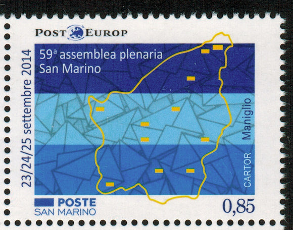 San Marino. 2014 59th Plenary Assembly of PostEurop in San Marino. MNH
