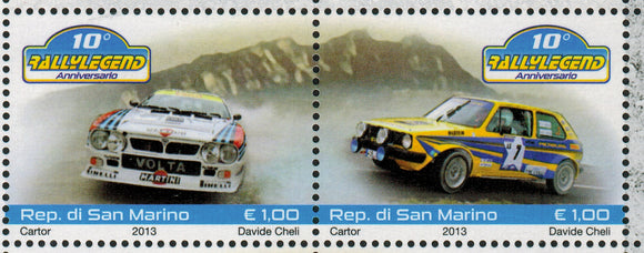 San Marino. 2013 10th Anniversary of Rally Legend MNH