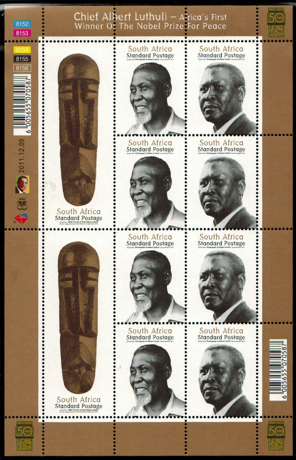 South Africa. 2011 Albert Luthuli. Folder & Sheet. MNH