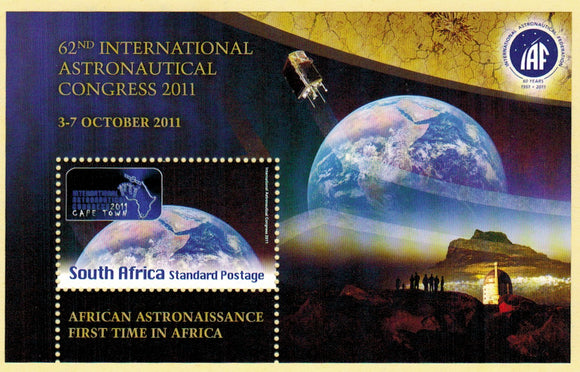 South Africa. 2011 Astronautical Congress. MNH