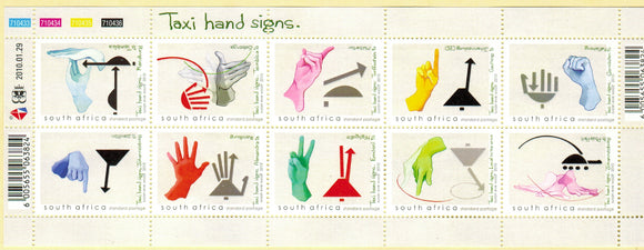 South Africa. 2010 Taxi hand signs. MNH