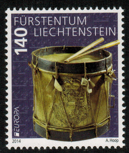 Liechtenstein. 2014 Europa. Musical Instruments. MNH
