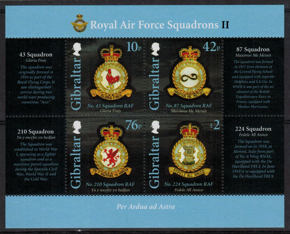 Gibraltar. 2013 RAF Squadrons II. MNH