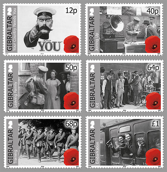 Gibraltar. 2014 Centenary of World War I. MNH