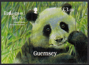 Guernsey. 2013 Endangered Species. Giant Panda. MNH