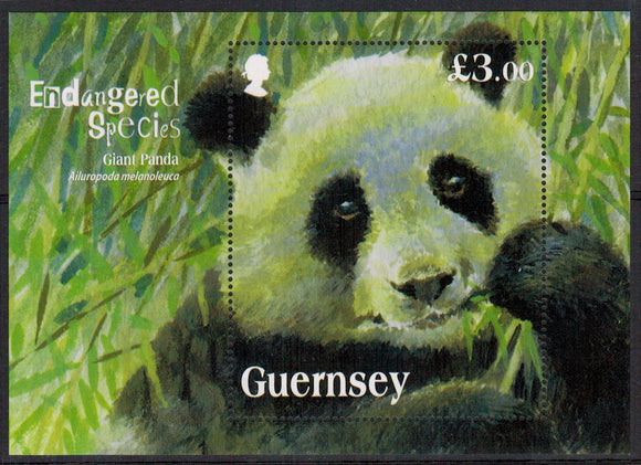 Guernsey. 2013 Endangered Species. Giant Panda. MNH