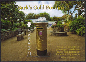 Guernsey. 2013 Sark's Gold Postbox. MNH