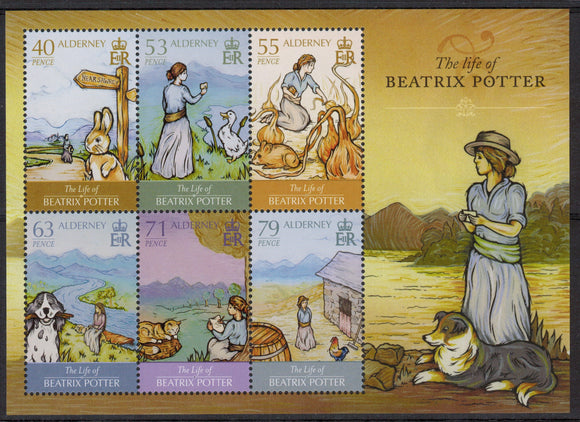 Alderney. 2013 The Life of Beatrix Potter. MNH