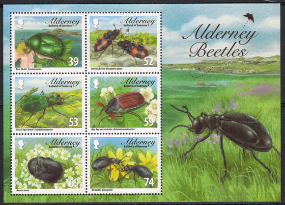 Alderney. 2013 Beetles. MNH