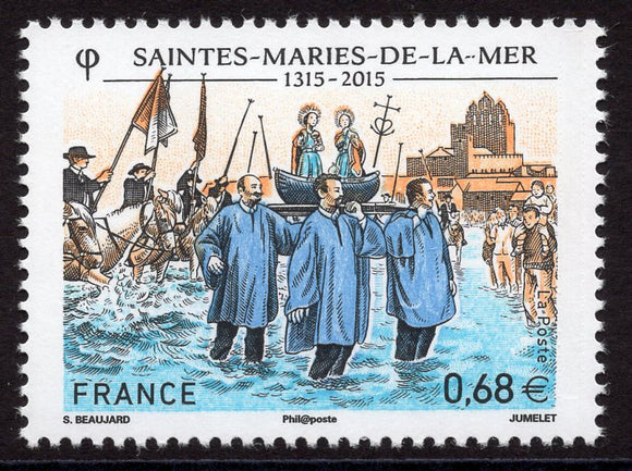 France. 2015 700th Anniversary of the Saintes-Maries-de-la-Mer (Capital of the Camargue). MNH