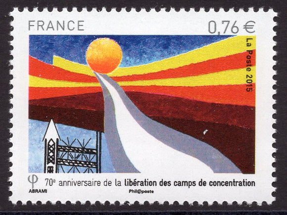 France. 2015 70 years of the Liberation of Concentration Camps. MNH