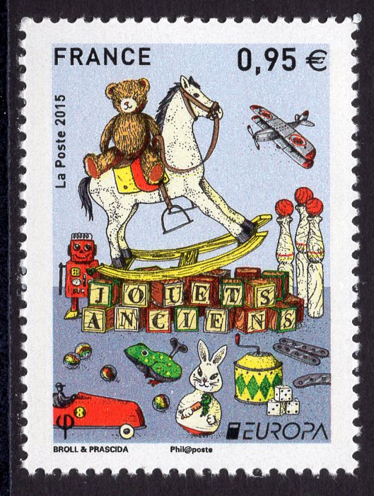 France. 2015 Europa. Old Toys. MNH