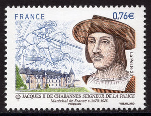 France. 2015 Jacques de La Palice. MNH