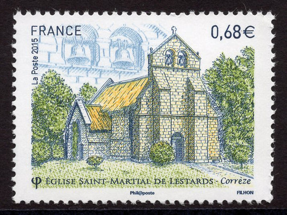 France. 2015 Church Eglise Saint-Martial de Lestards. MNH