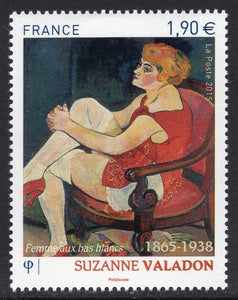 France. 2015 "Women in white stockings" by Suzanne Valadon. MNH