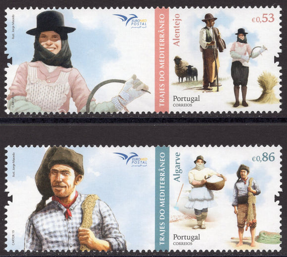 Portugal. 2019 Euromed. Costumes of the Mediterranean. MNH