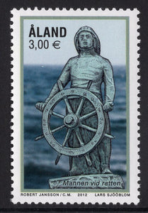 Aland. 2012 Man at the Wheel. MNH