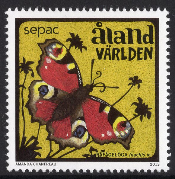 Aland. 2013 SEPAC. Animals - Peacock butterfly. MNH