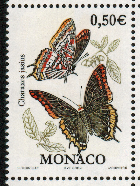 Monaco. 2002 Flora and Fauna. Charaxes Jasius. MNH