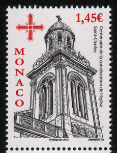 Monaco. 2012 Church Saint-Charles. MNH