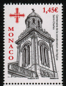 Monaco. 2012 Church Saint-Charles. MNH