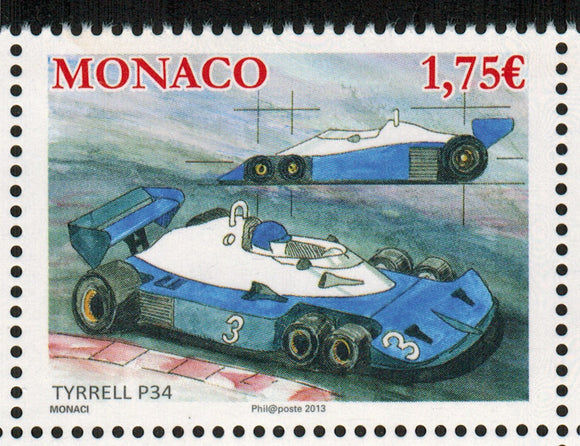 Monaco. 2013 Formula 1. Tyrrell P34. MNH