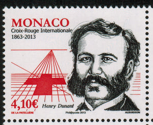 Monaco. 2013 150th Anniversary of Red Cross. Henry Dunant. MNH