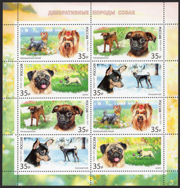 Russia. 2019 Decorative-room dogs. MNH