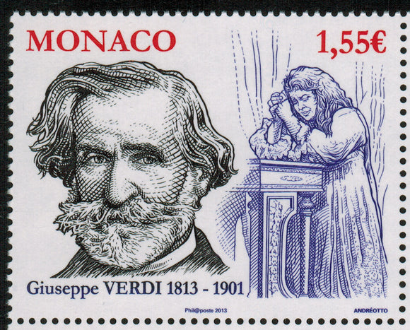 Monaco. 2013 Giuseppe Verdi. MNH