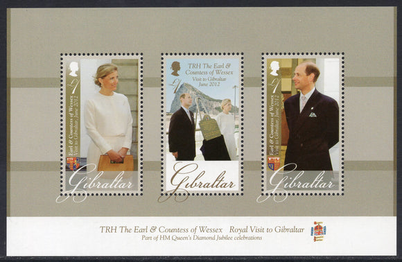 Gibraltar. 2012 Royal Visit to Gibraltar. The Earl & Countess of Wessex. MNH