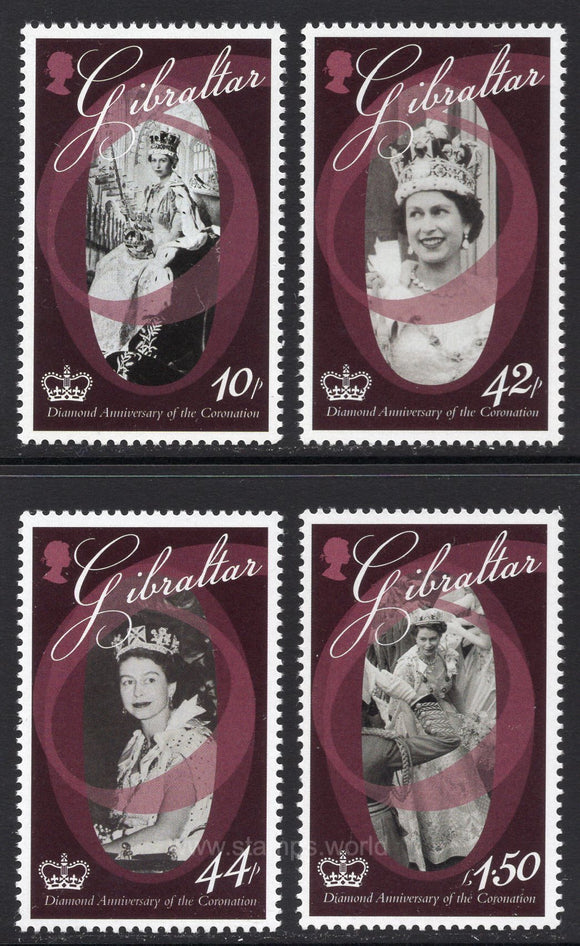 Gibraltar. 2013 60th Anniversary of Coronation of Queen Elizabeth II. MNH