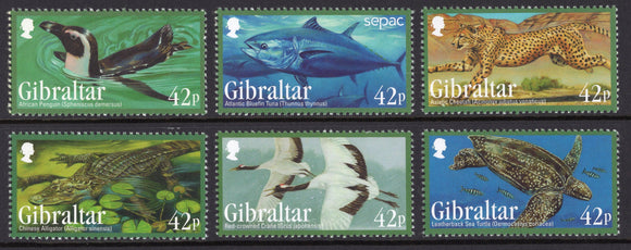Gibraltar. 2013 Endangered Animals. MNH