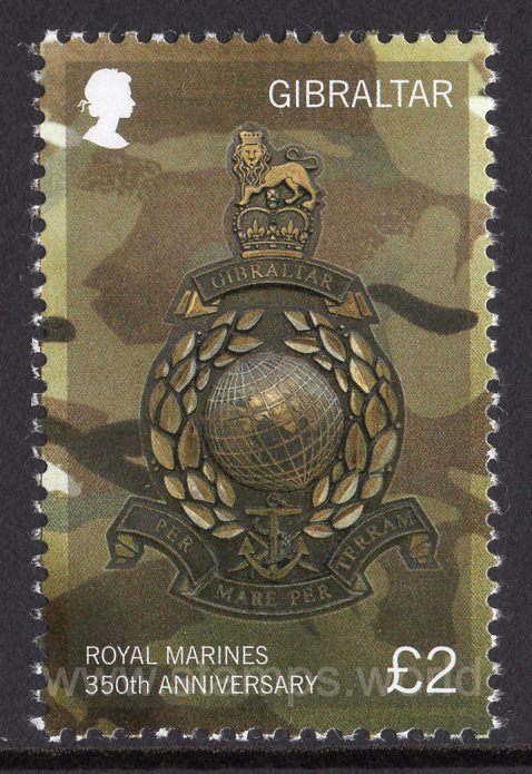 Gibraltar. 2014 350th Anniversary of Royal Marines. MNH