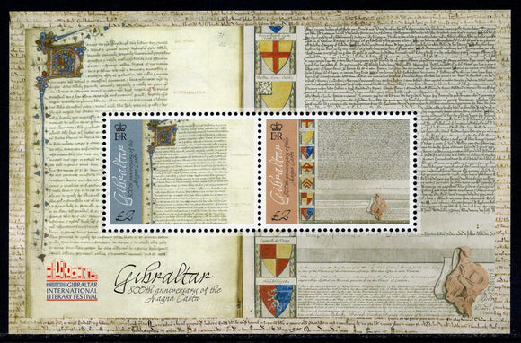 Gibraltar. 2015 800th Anniversary of Magna Carta Documents. MNH